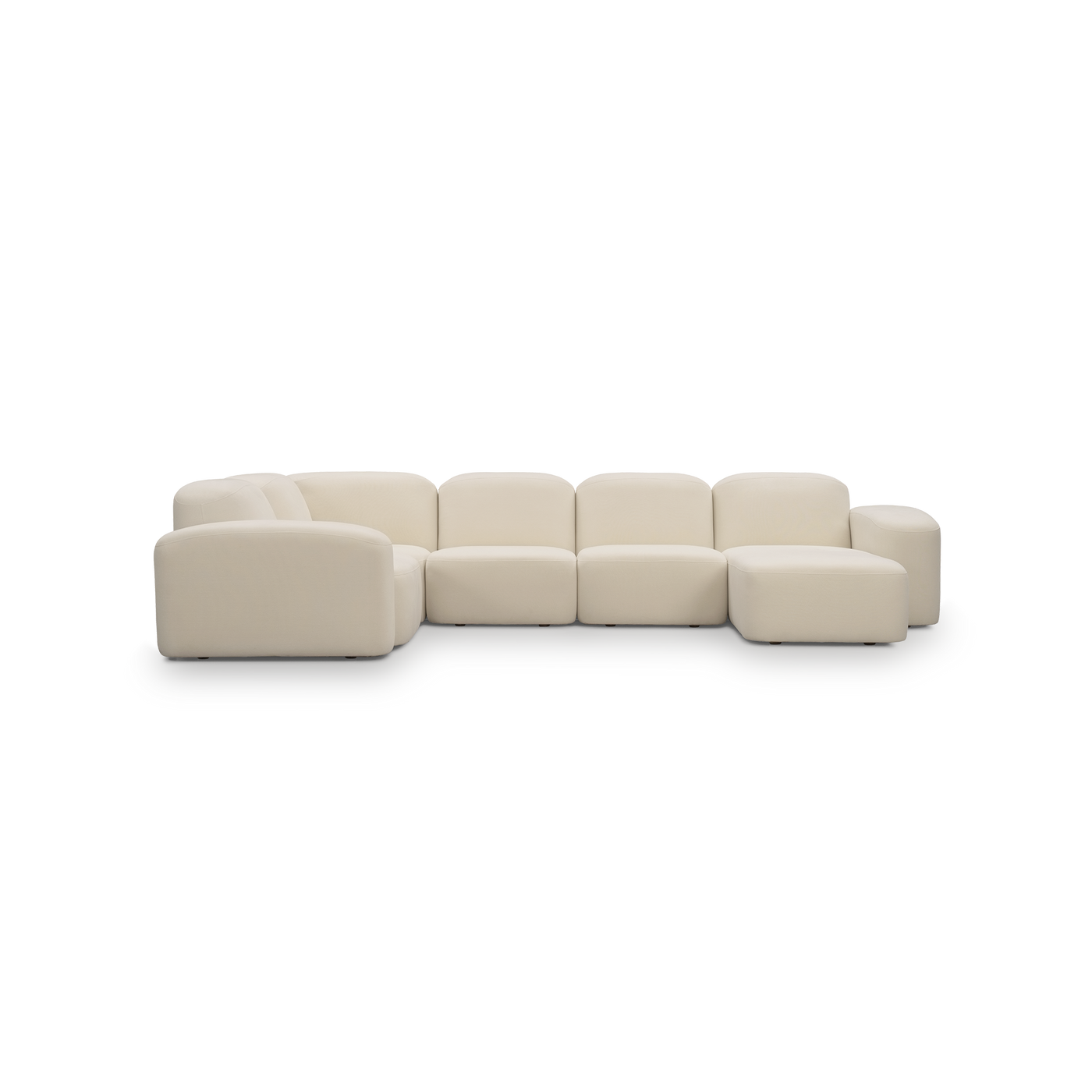 Muse 5 Piece RAF Chaise Modular Sofa - [ Cabarita Natural ]