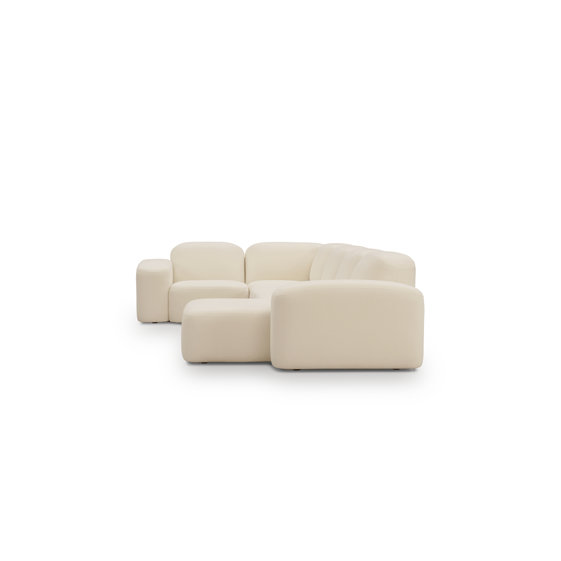Muse 5 Piece RAF Chaise Modular Sofa - [ Cabarita Natural ]