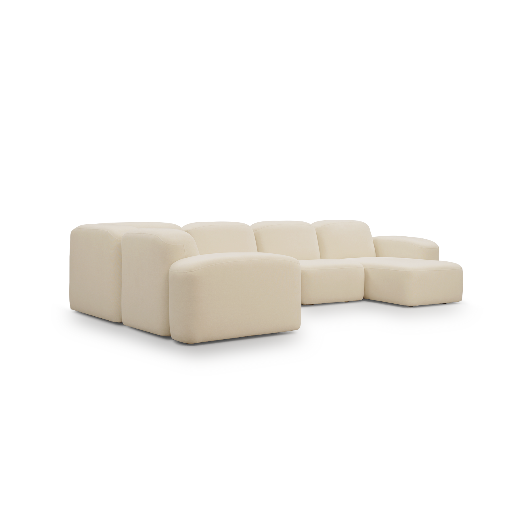 Muse 5 Piece RAF Chaise Modular Sofa - [ Cabarita Natural ]