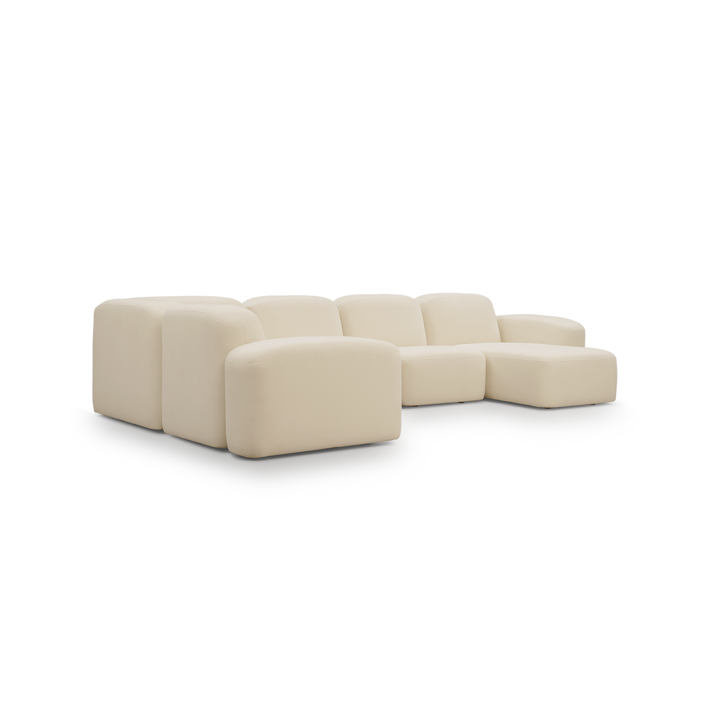 Muse 5 Piece RAF Chaise Modular Sofa - [ Cabarita Natural ]