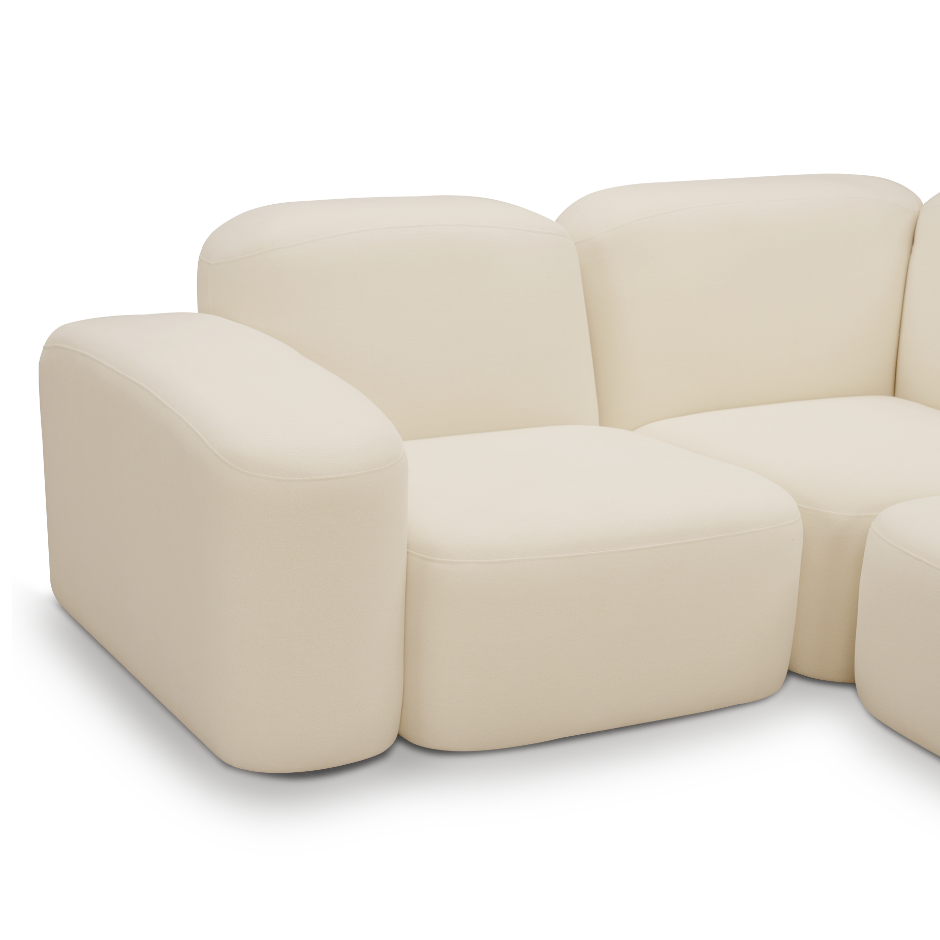 Muse 5 Piece RAF Chaise Modular Sofa - [ Cabarita Natural ]
