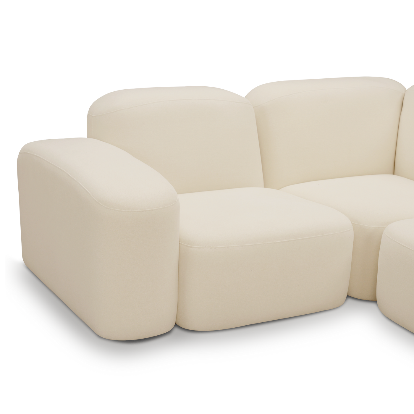 Muse 5 Piece RAF Chaise Modular Sofa - [ Cabarita Natural ]