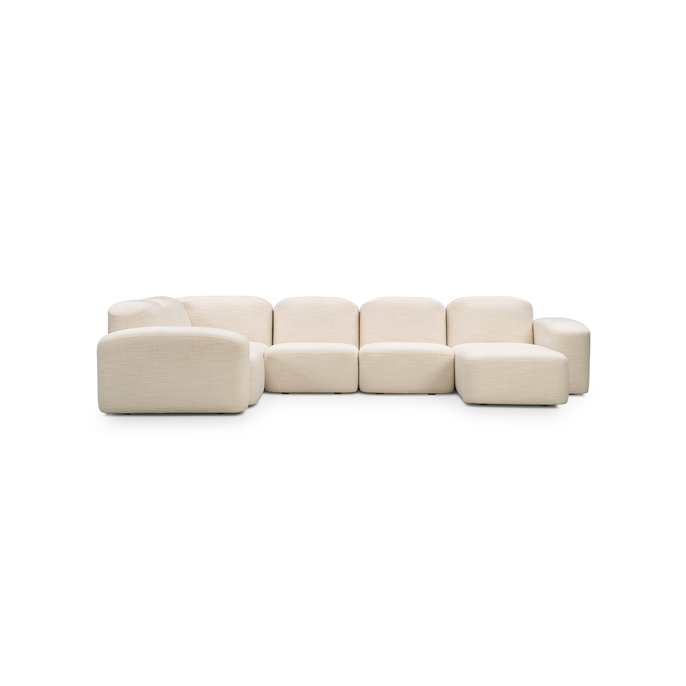 Muse 5 Piece RAF Chaise Modular Sofa - [ Hyams Sable ]