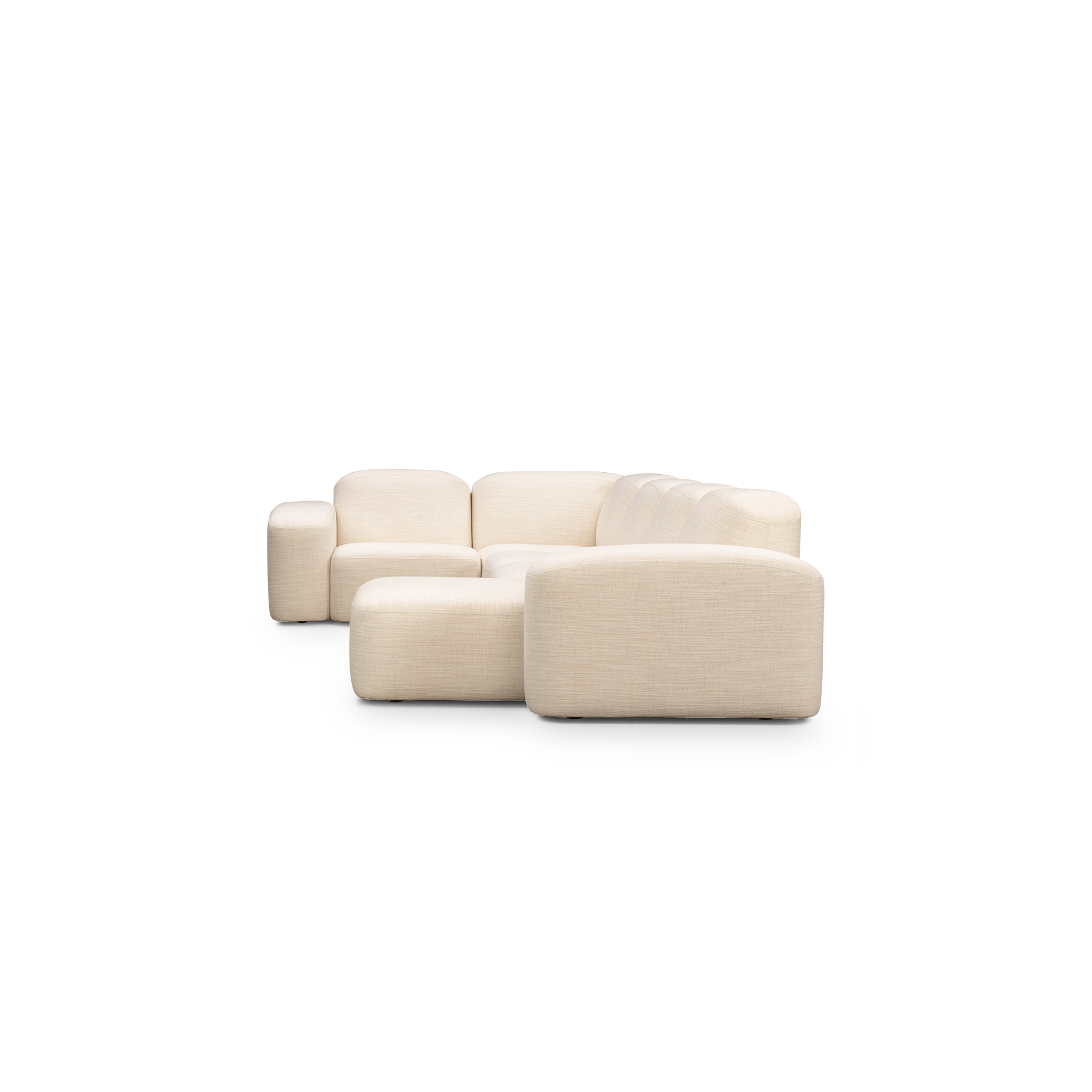 Muse 5 Piece RAF Chaise Modular Sofa - [ Hyams Sable ]