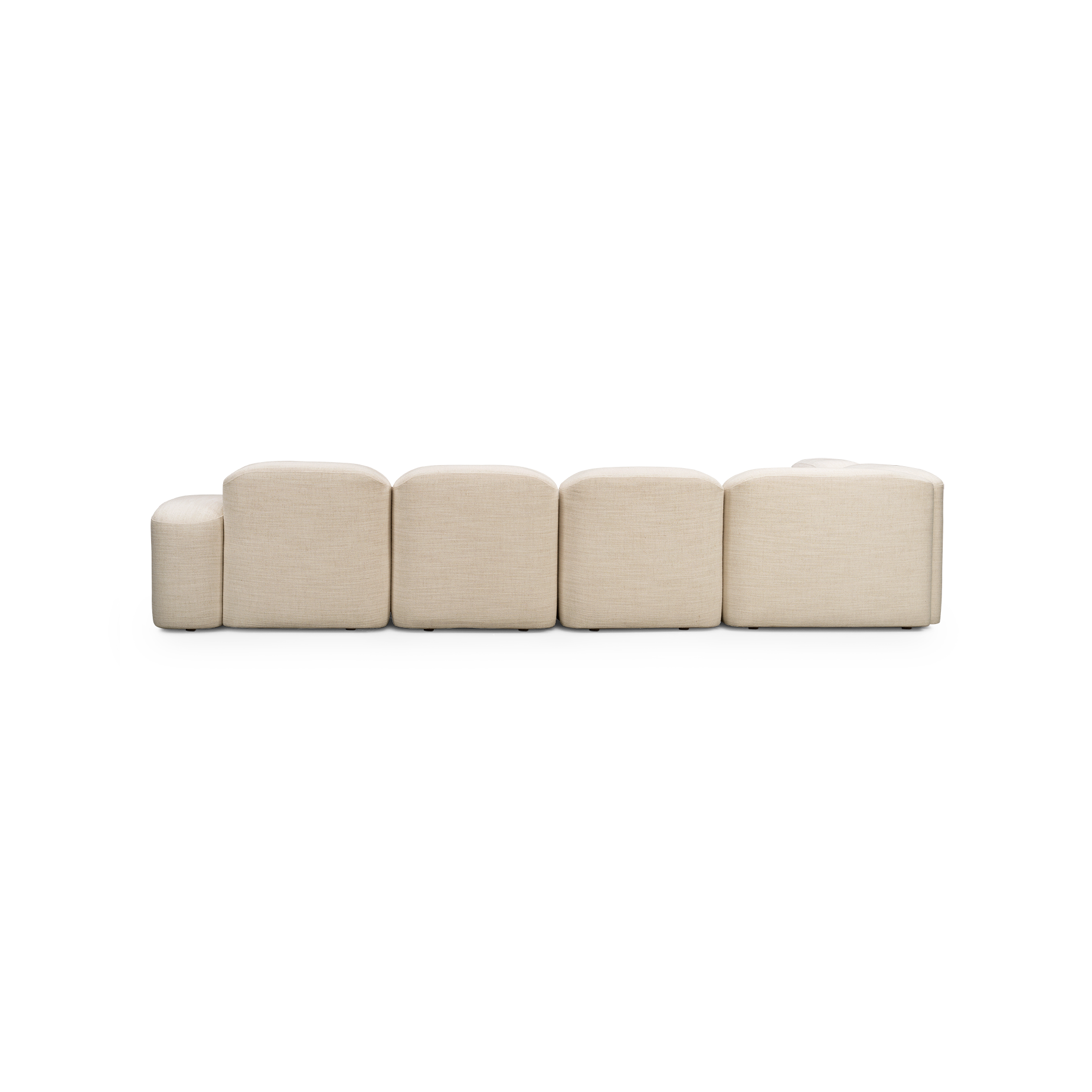 Muse 5 Piece RAF Chaise Modular Sofa - [ Hyams Sable ]