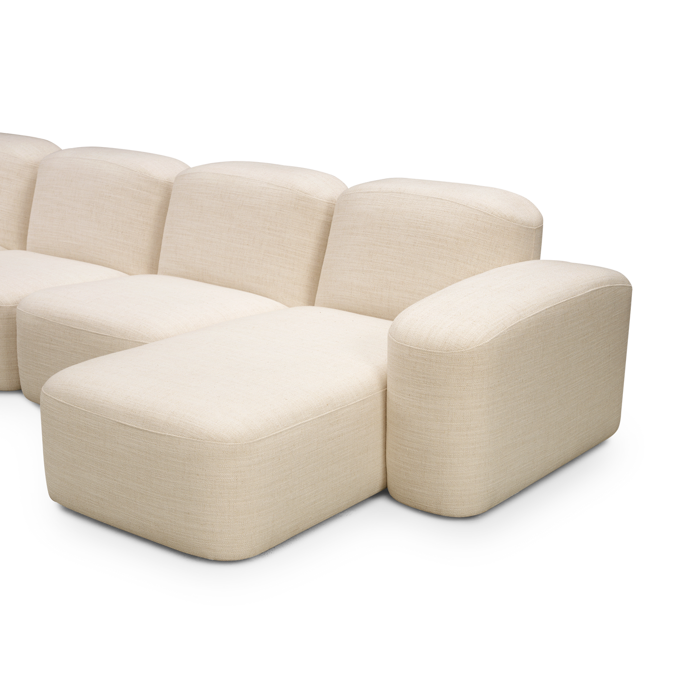 Muse 5 Piece RAF Chaise Modular Sofa - [ Hyams Sable ]