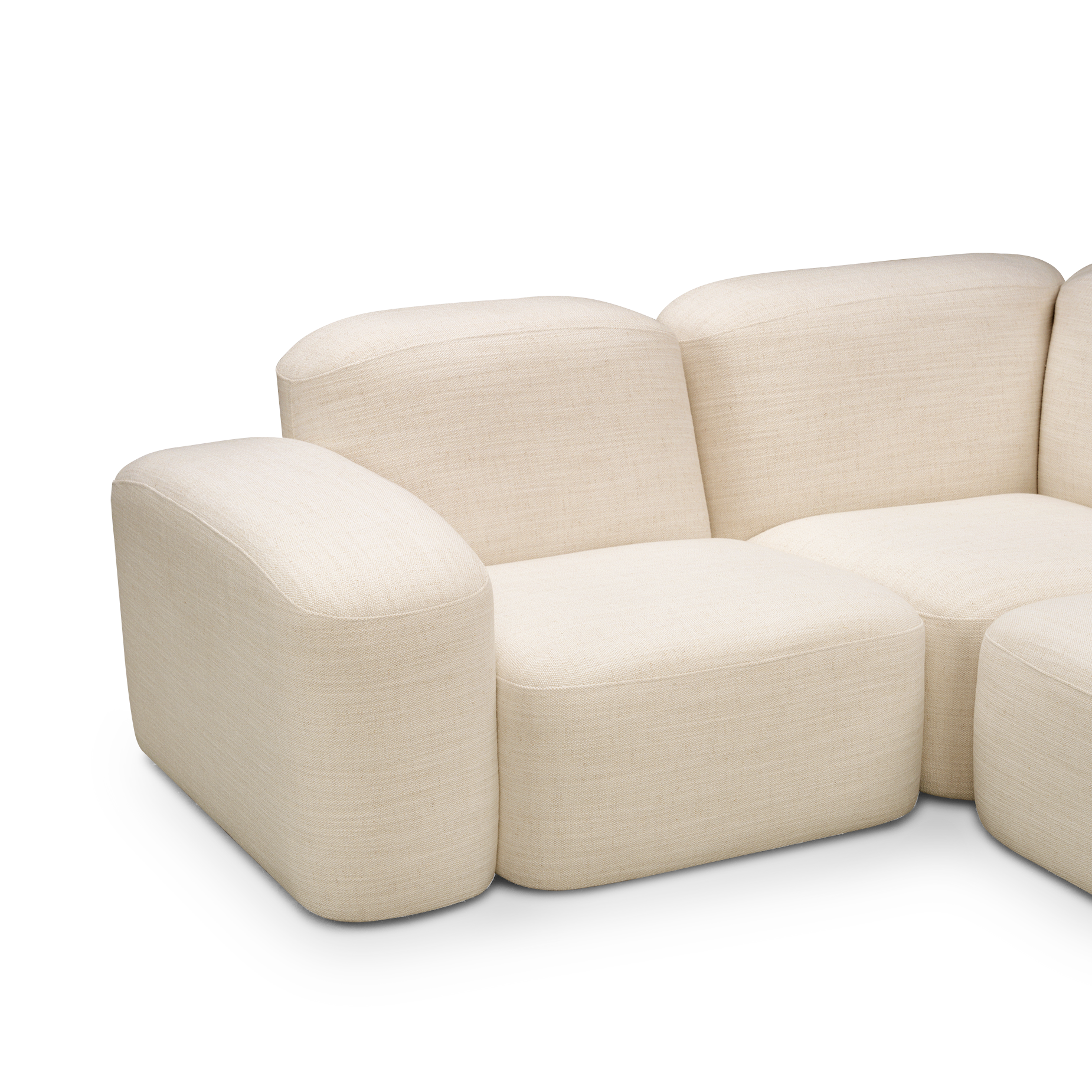 Muse 5 Piece RAF Chaise Modular Sofa - [ Hyams Sable ]