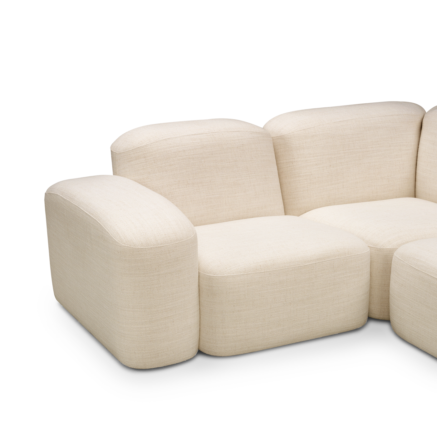 Muse 5 Piece RAF Chaise Modular Sofa - [ Hyams Sable ]