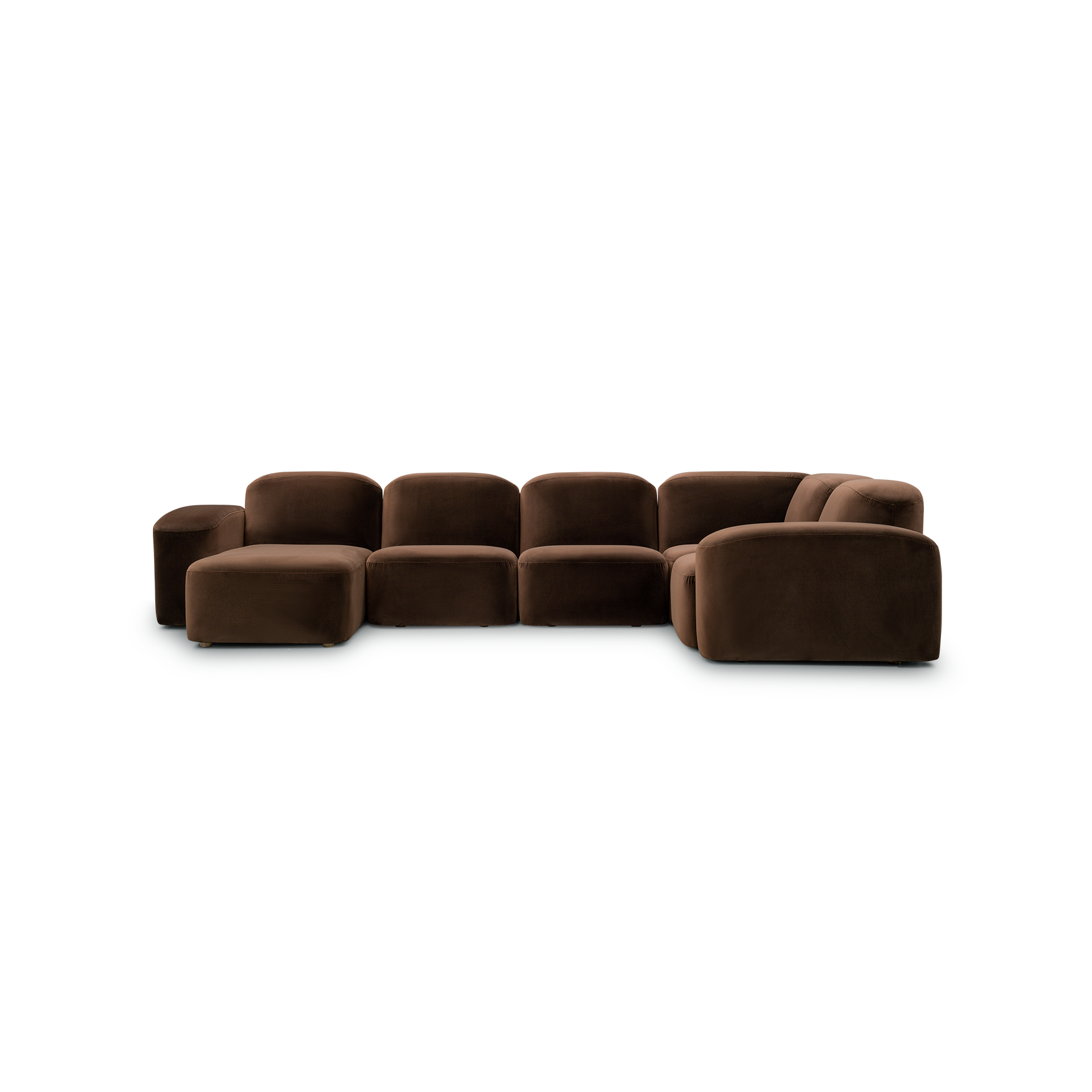 Muse 5 Piece LAF Chaise Modular Sofa - [ Avalon Piccolo ]