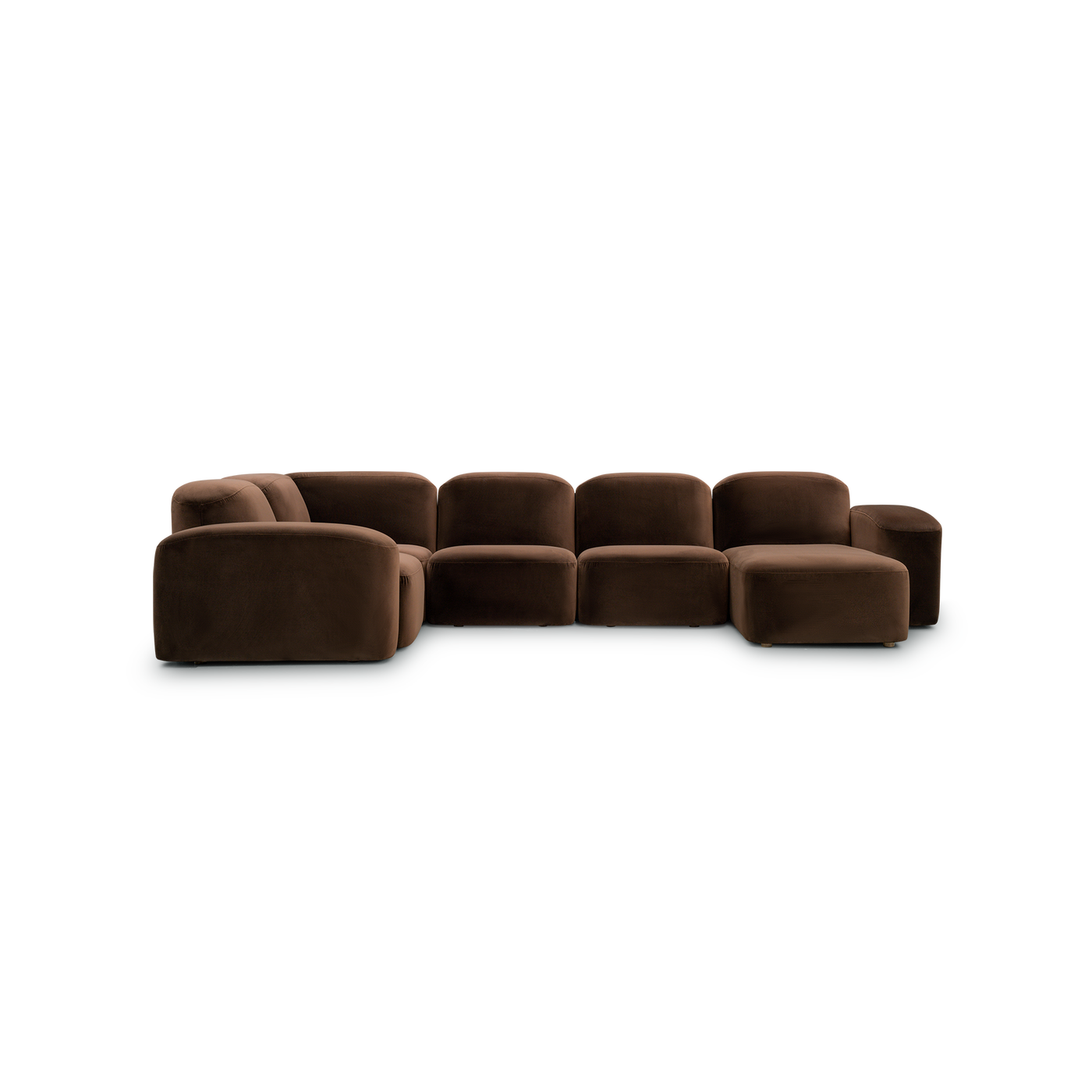Muse 5 Piece RAF Chaise Modular Sofa - [ Avalon Piccolo ]