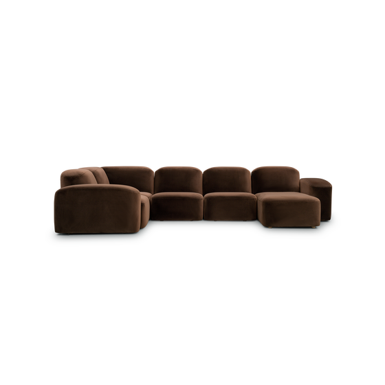 Muse 5 Piece RAF Chaise Modular Sofa - [ Avalon Piccolo ]