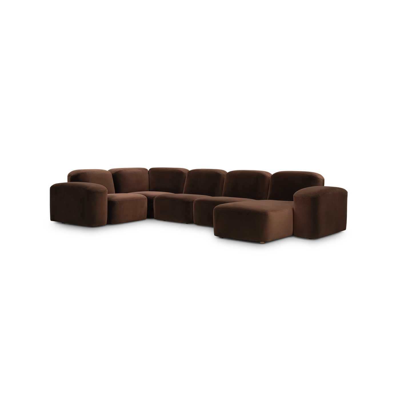 Muse 5 Piece RAF Chaise Modular Sofa - [ Avalon Piccolo ]