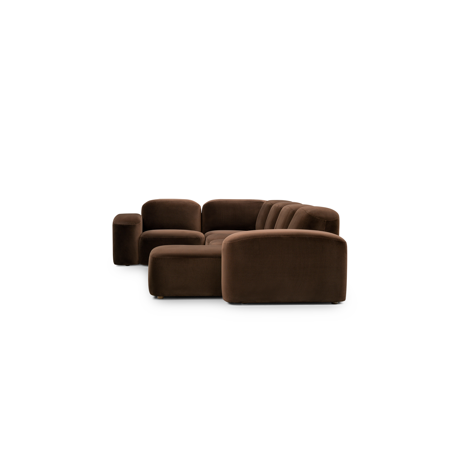 Muse 5 Piece RAF Chaise Modular Sofa - [ Avalon Piccolo ]