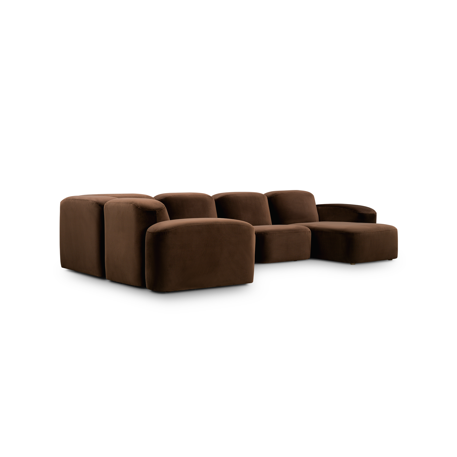 Muse 5 Piece RAF Chaise Modular Sofa - [ Avalon Piccolo ]