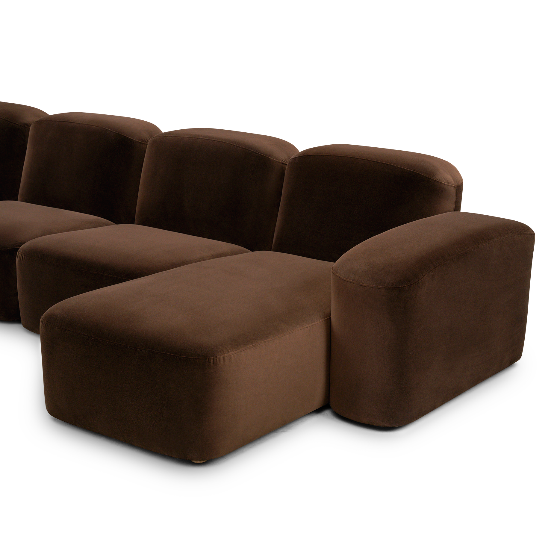 Muse 5 Piece RAF Chaise Modular Sofa - [ Avalon Piccolo ]