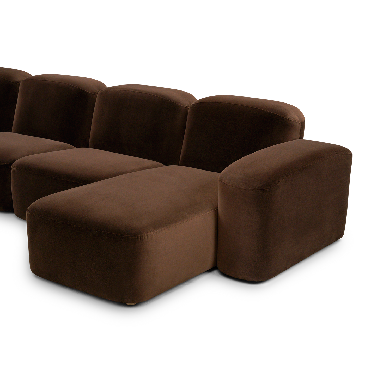 Muse 5 Piece RAF Chaise Modular Sofa - [ Avalon Piccolo ]