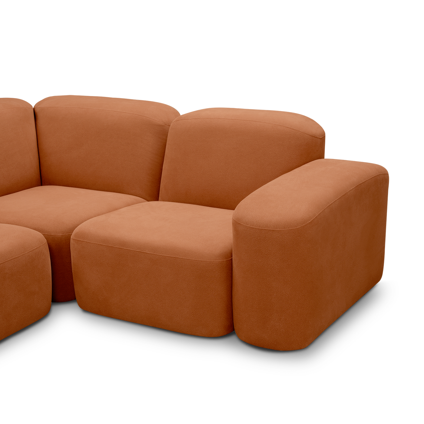 Muse 5 Piece LAF Chaise Modular Sofa - [ Cabarita Hazel ]
