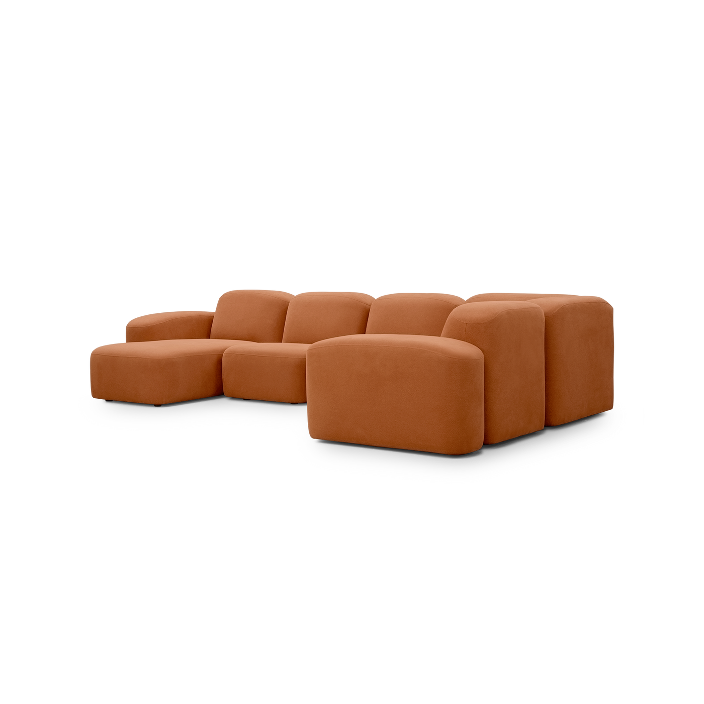 Muse 5 Piece LAF Chaise Modular Sofa - [ Cabarita Hazel ]