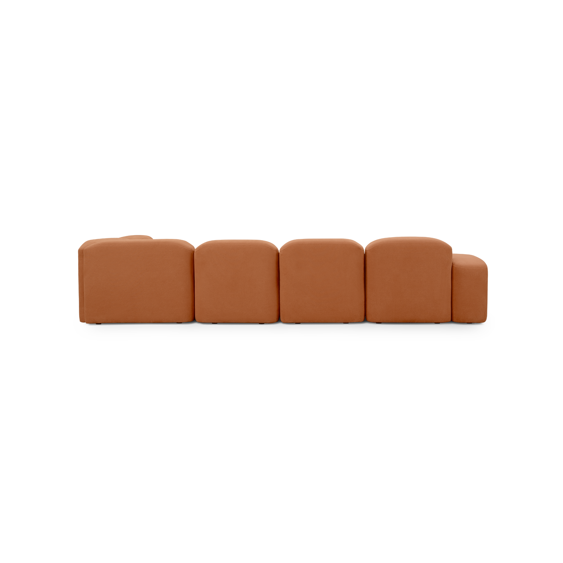 Muse 5 Piece LAF Chaise Modular Sofa - [ Cabarita Hazel ]