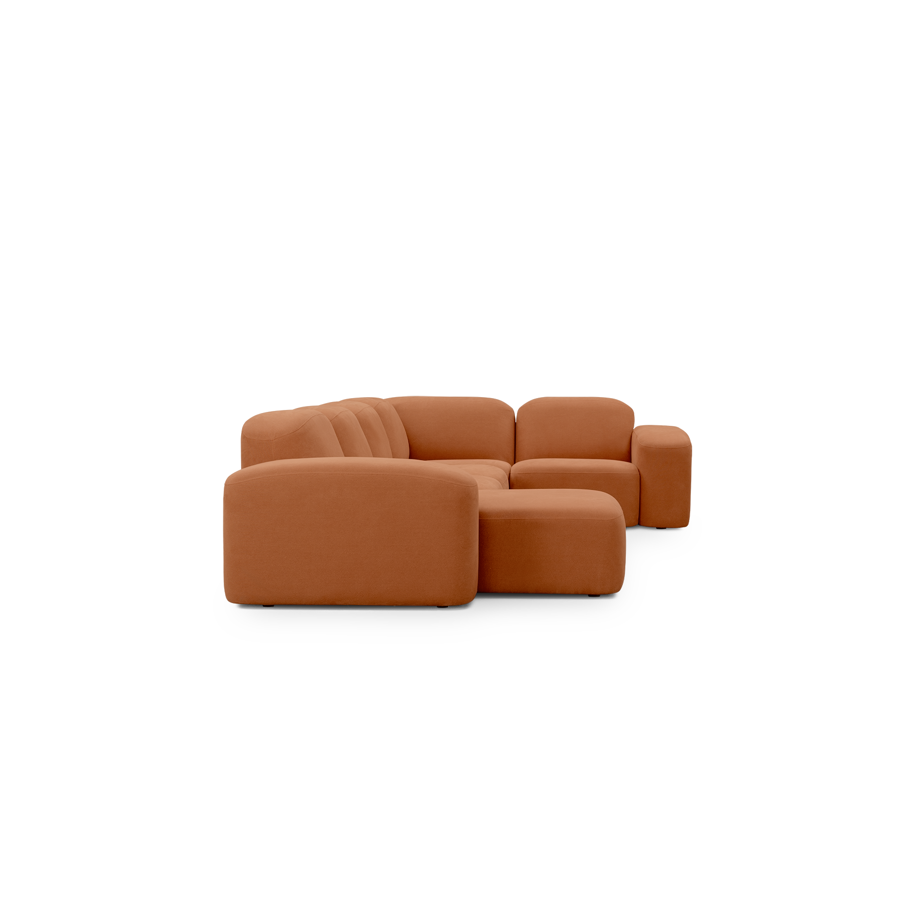 Muse 5 Piece LAF Chaise Modular Sofa - [ Cabarita Hazel ]