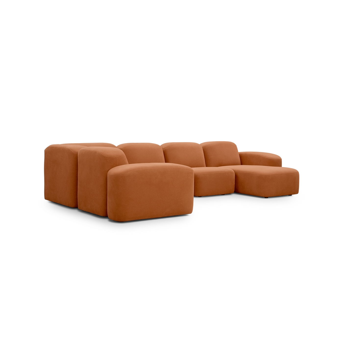 Muse 5 Piece RAF Chaise Modular Sofa - [ Cabarita Hazel ]
