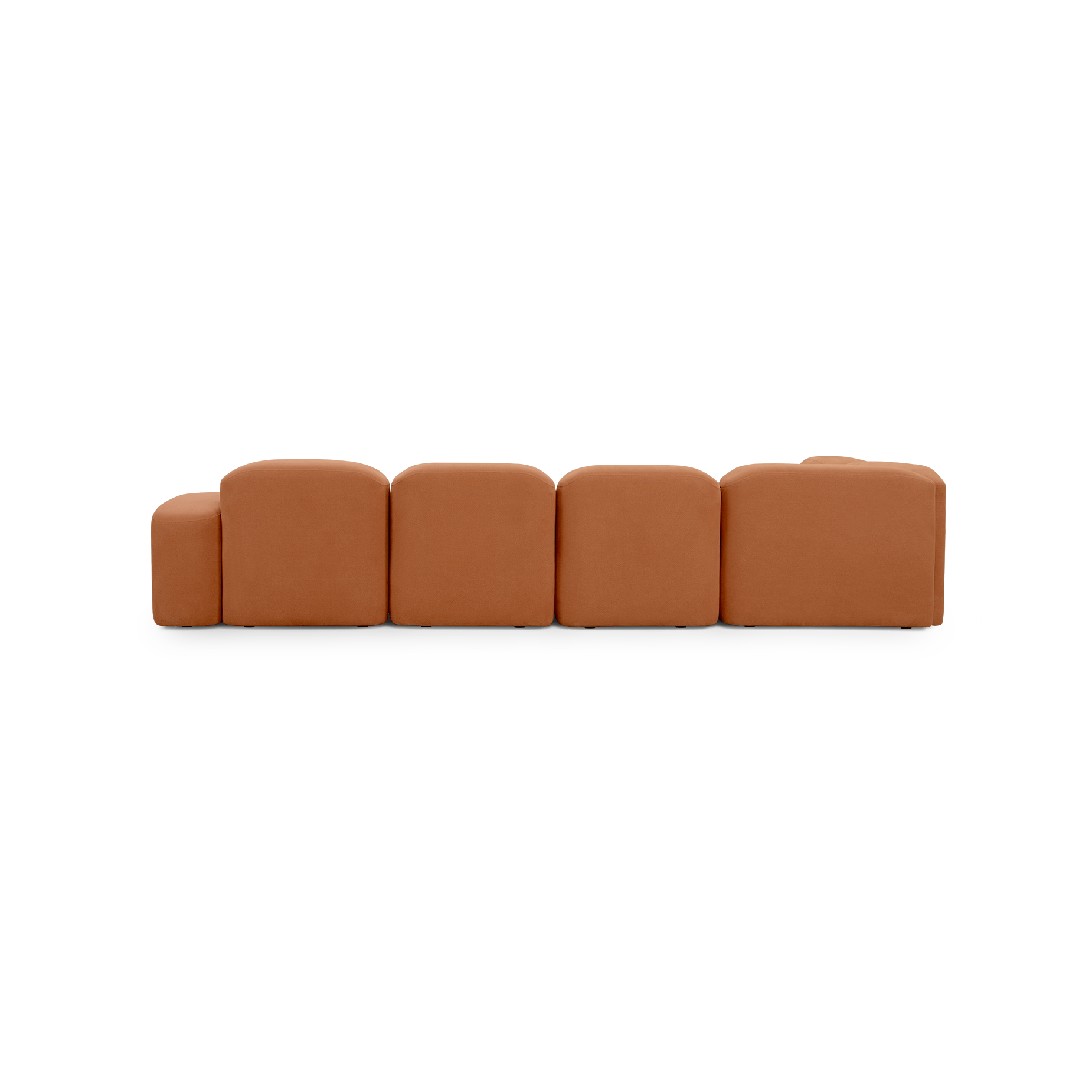 Muse 5 Piece RAF Chaise Modular Sofa - [ Cabarita Hazel ]