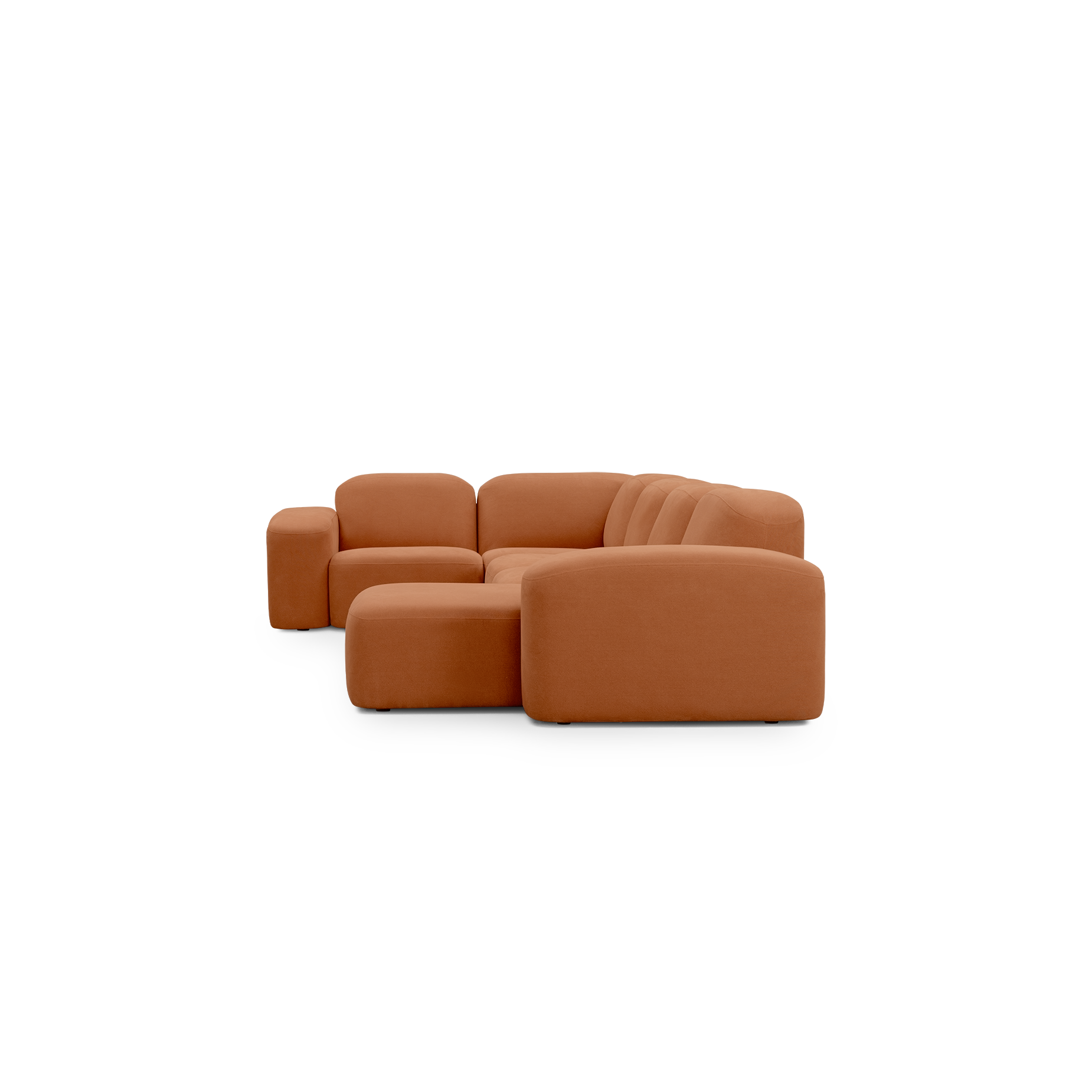Muse 5 Piece RAF Chaise Modular Sofa - [ Cabarita Hazel ]