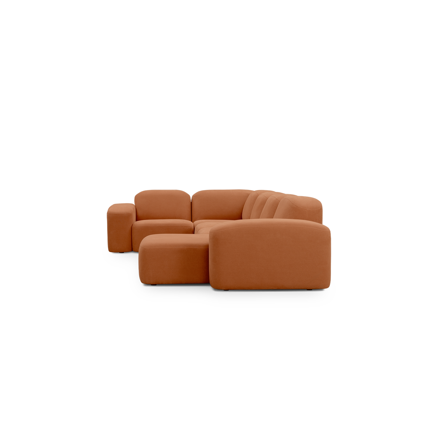Muse 5 Piece RAF Chaise Modular Sofa - [ Cabarita Hazel ]