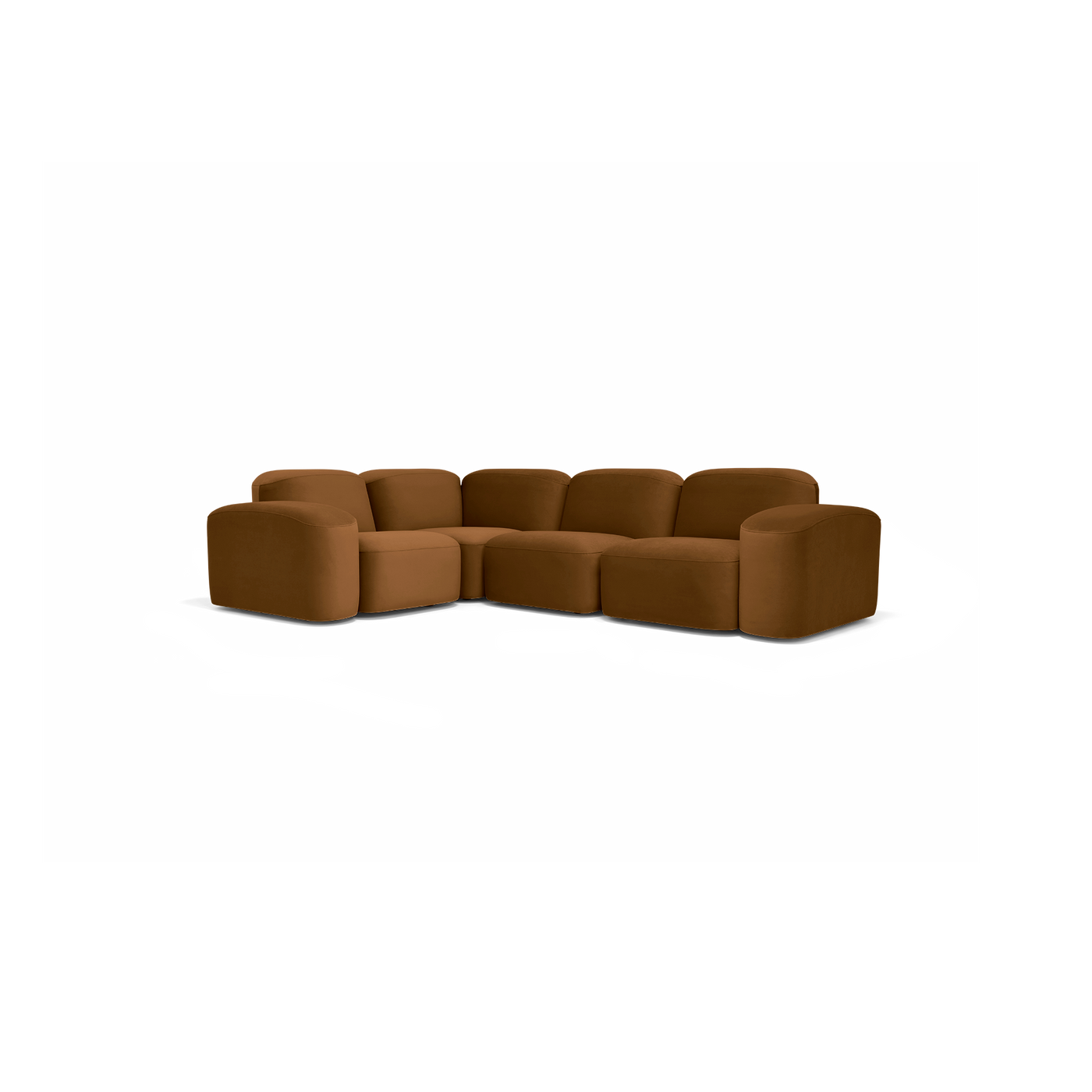 Muse 4 Piece Modular Sofa - [ Malibu Cognac ]