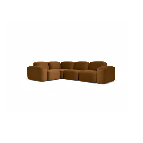 Muse 4 Piece Modular Sofa - [ Malibu Cognac ]