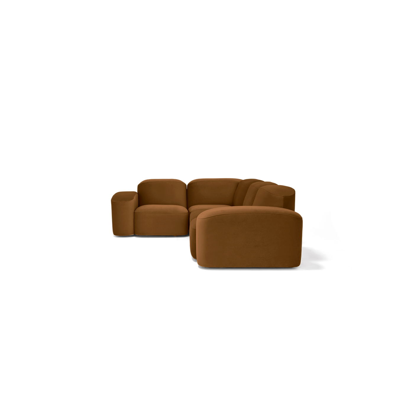 Muse 4 Piece Modular Sofa - [ Malibu Cognac ]