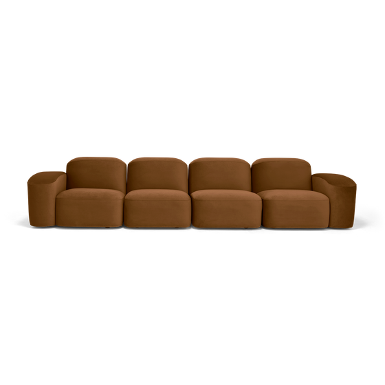 Muse 4 Seat Sofa - [ Malibu Cognac ]