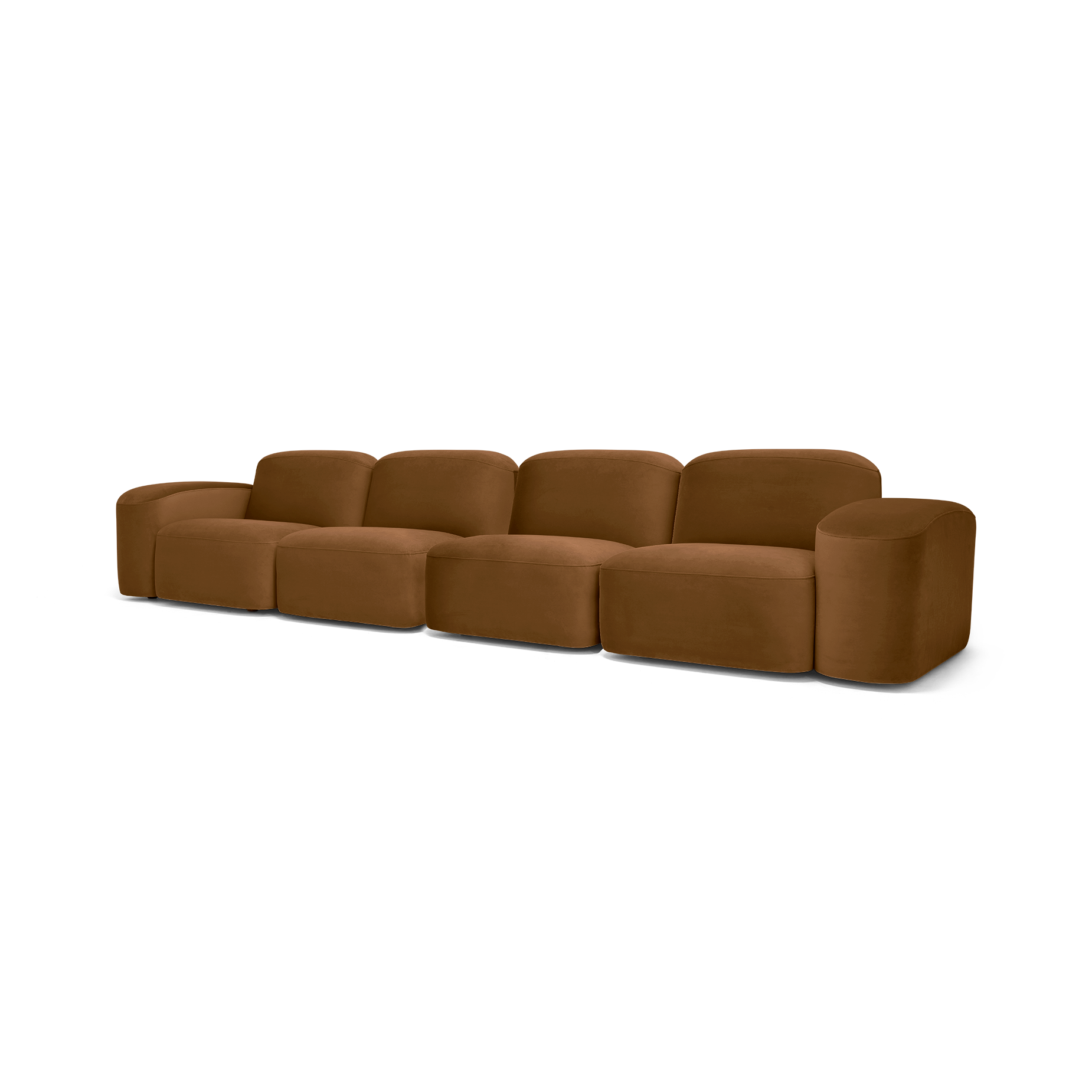 Muse 4 Seat Sofa - [ Malibu Cognac ]