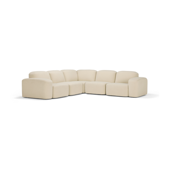Muse 5 Piece Modular Sofa - [ Cabarita Natural ]