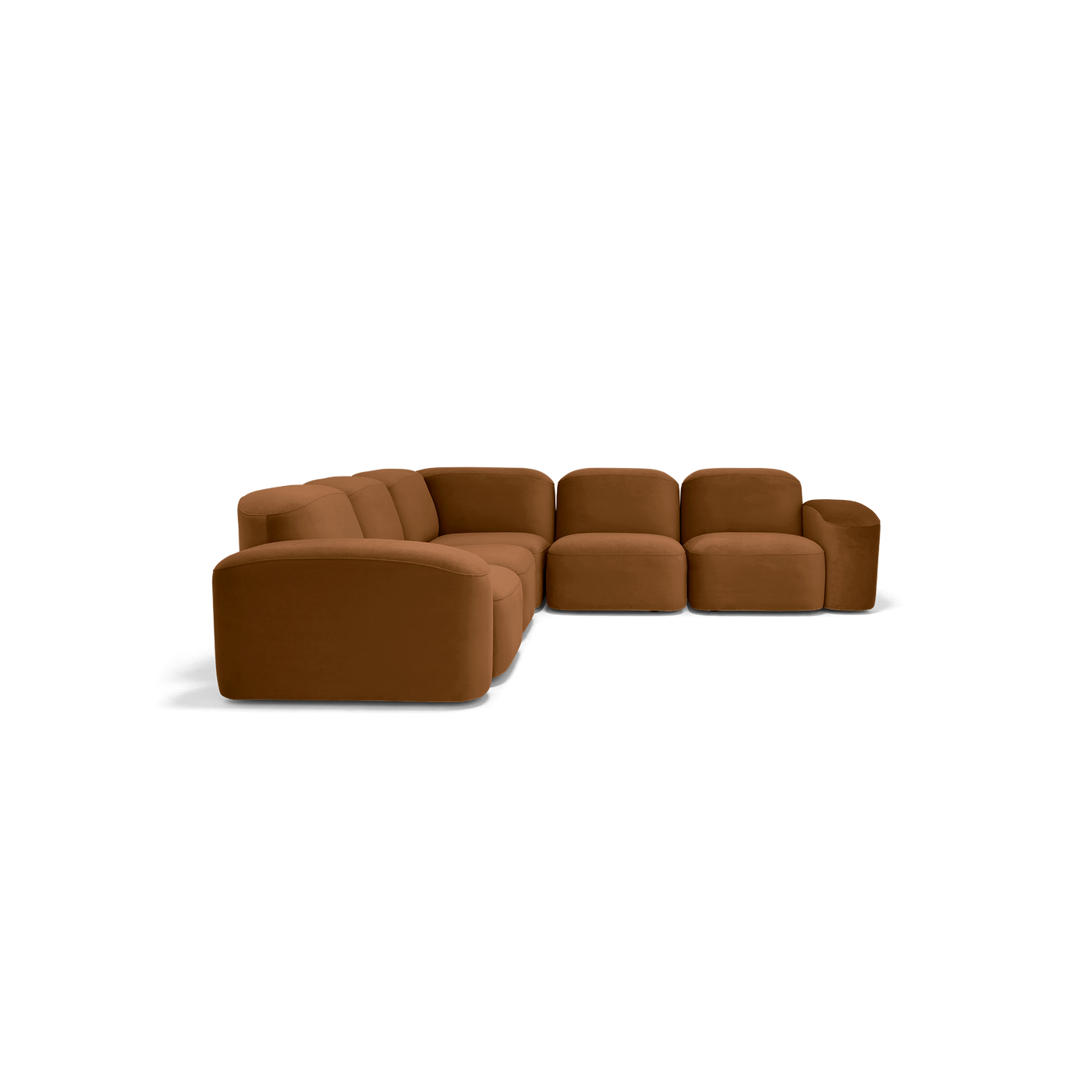 Muse 5 Piece Modular Sofa - [ Malibu Cognac ]