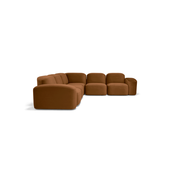 Muse 5 Piece Modular Sofa - [ Malibu Cognac ]
