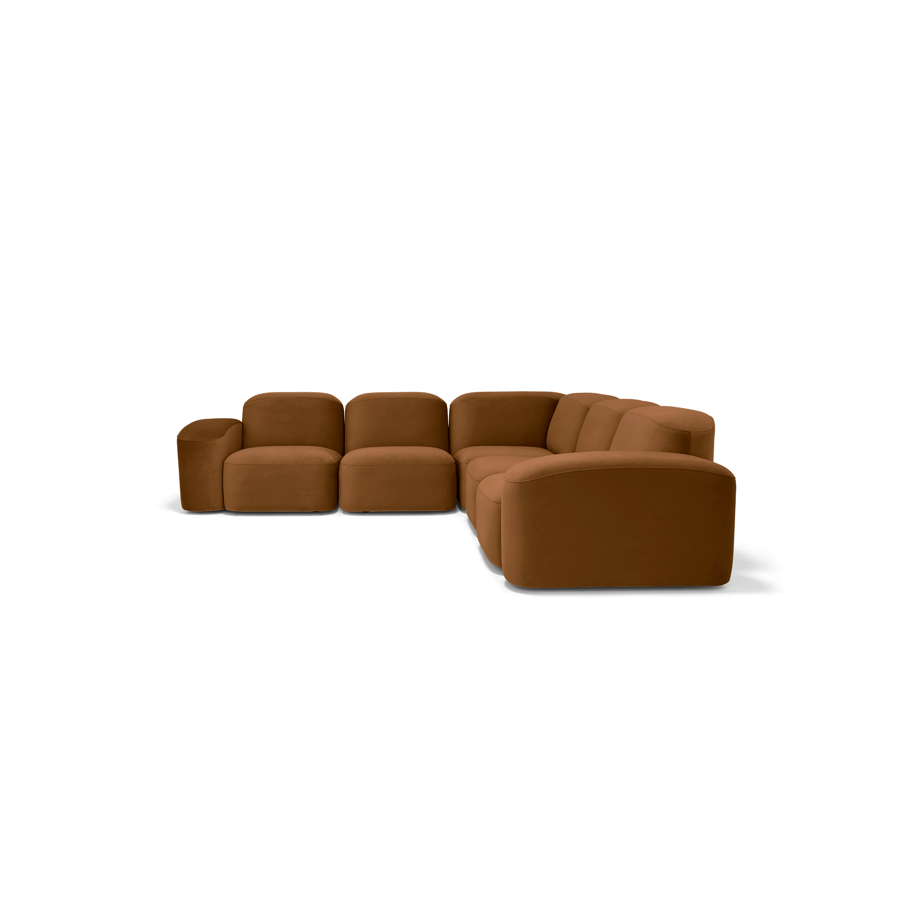 Muse 5 Piece Modular Sofa - [ Malibu Cognac ]