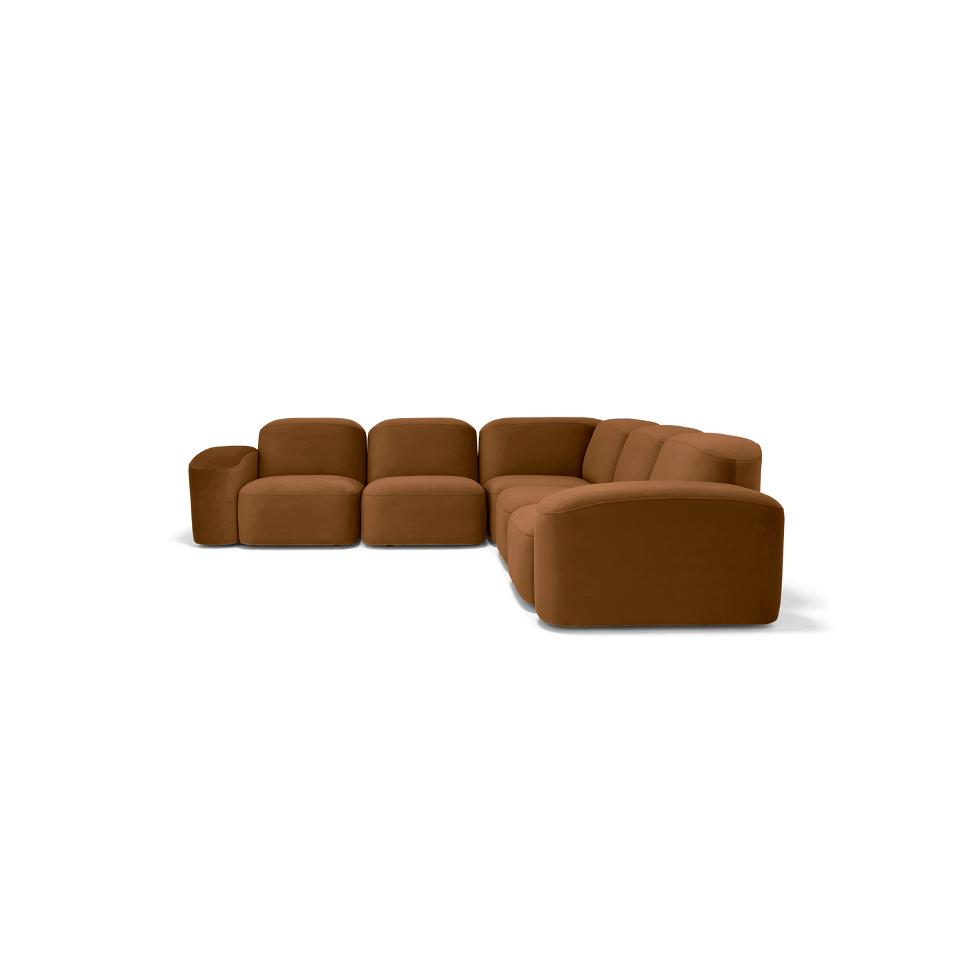 Muse 5 Piece Modular Sofa - [ Malibu Cognac ]