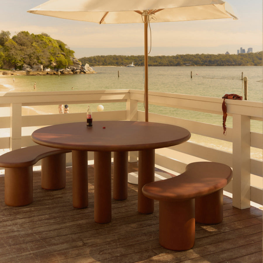 Earth Outdoor Dining Table - [ Concrete Rossa ]