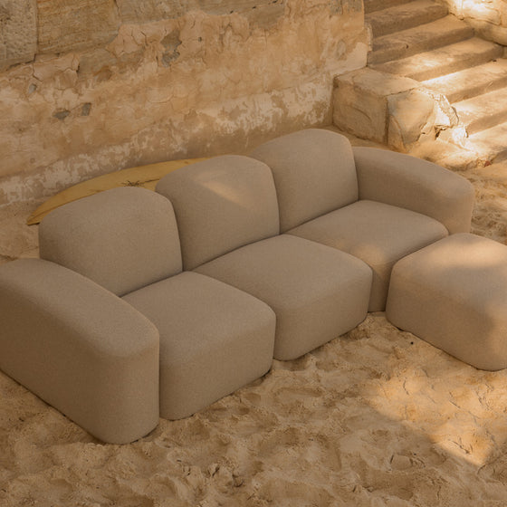 Muse Outdoor Armless Modular Piece - [ Wategos Blonde ]