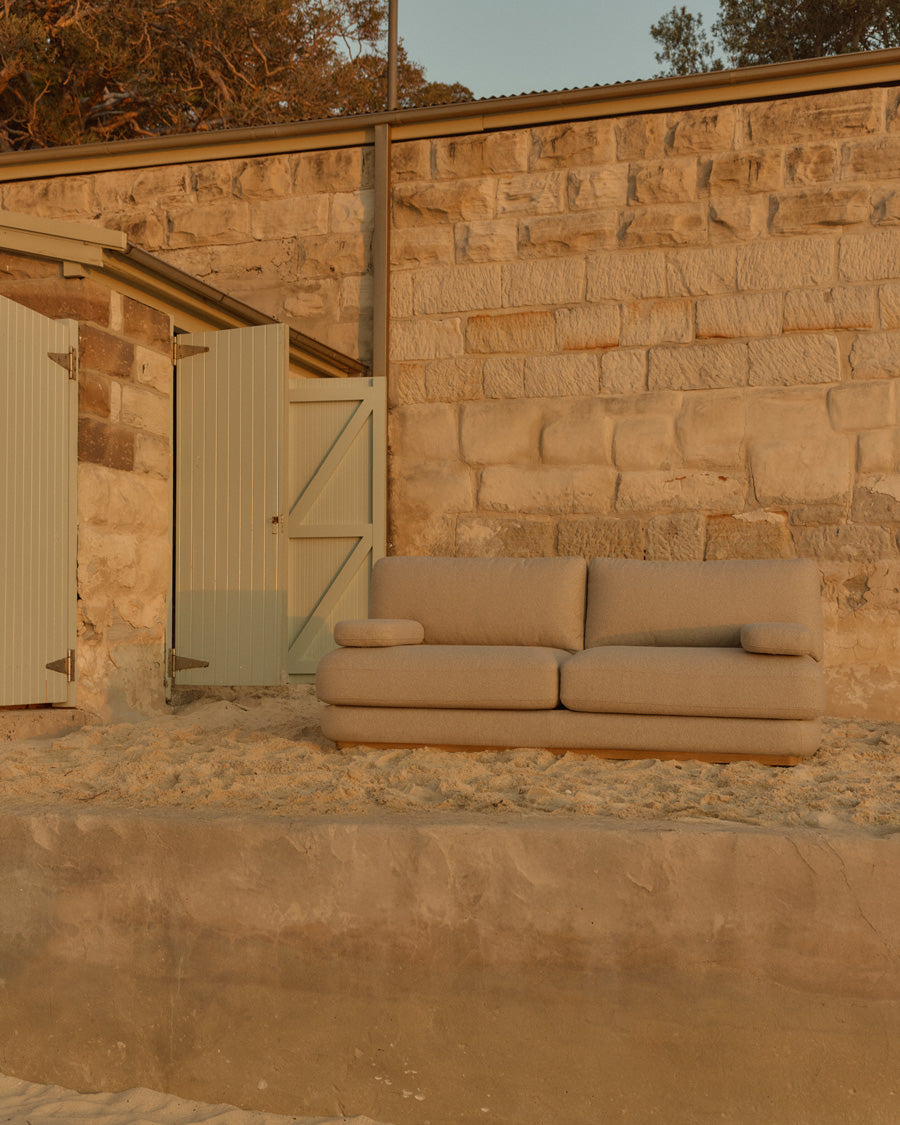 Stack Outdoor 3 Seat Sofa - [ Wategos Blonde ]