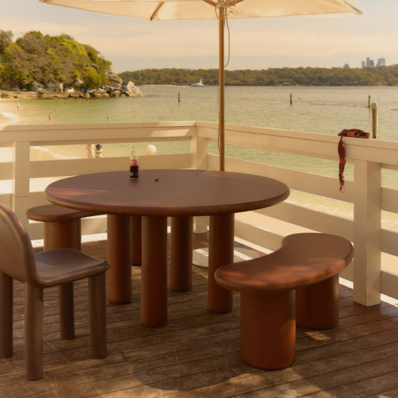 Earth Outdoor Bench - [ Concrete Rossa ]