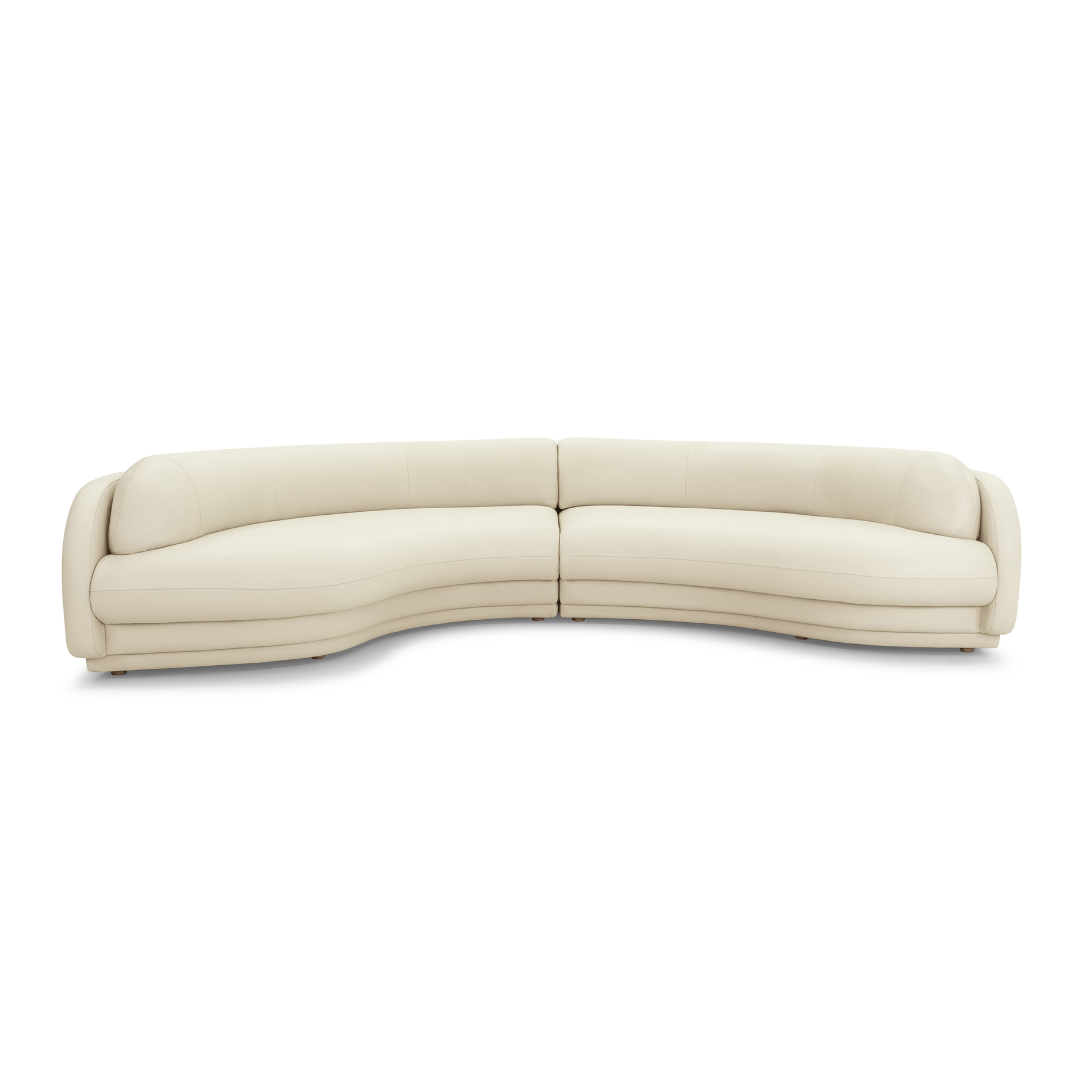 Poet Leather 4 Seat LAF Terminal Sofa - [ Simpson Cream ]