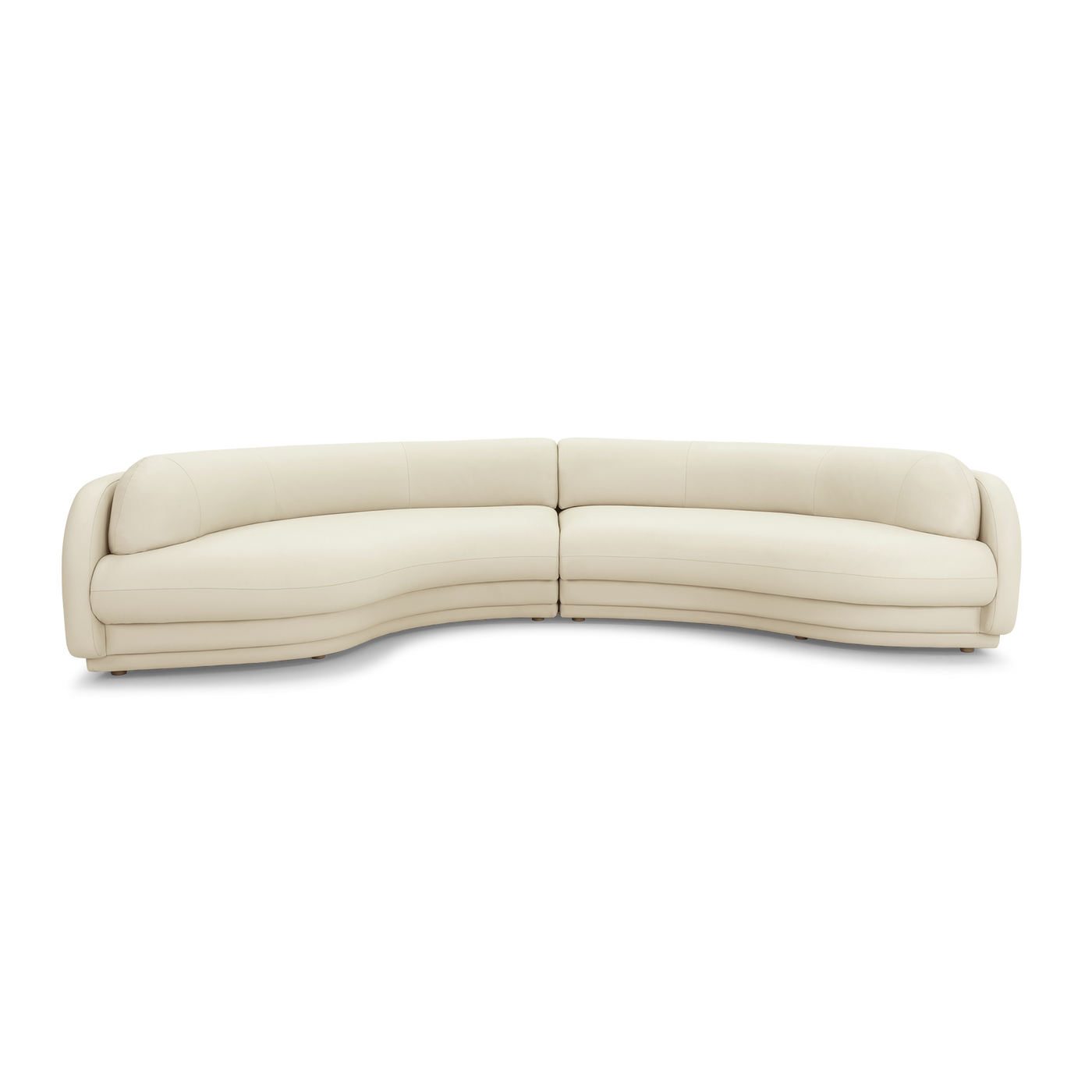 Poet Leather 4 Seat LAF Terminal Sofa - [ Simpson Cream ]