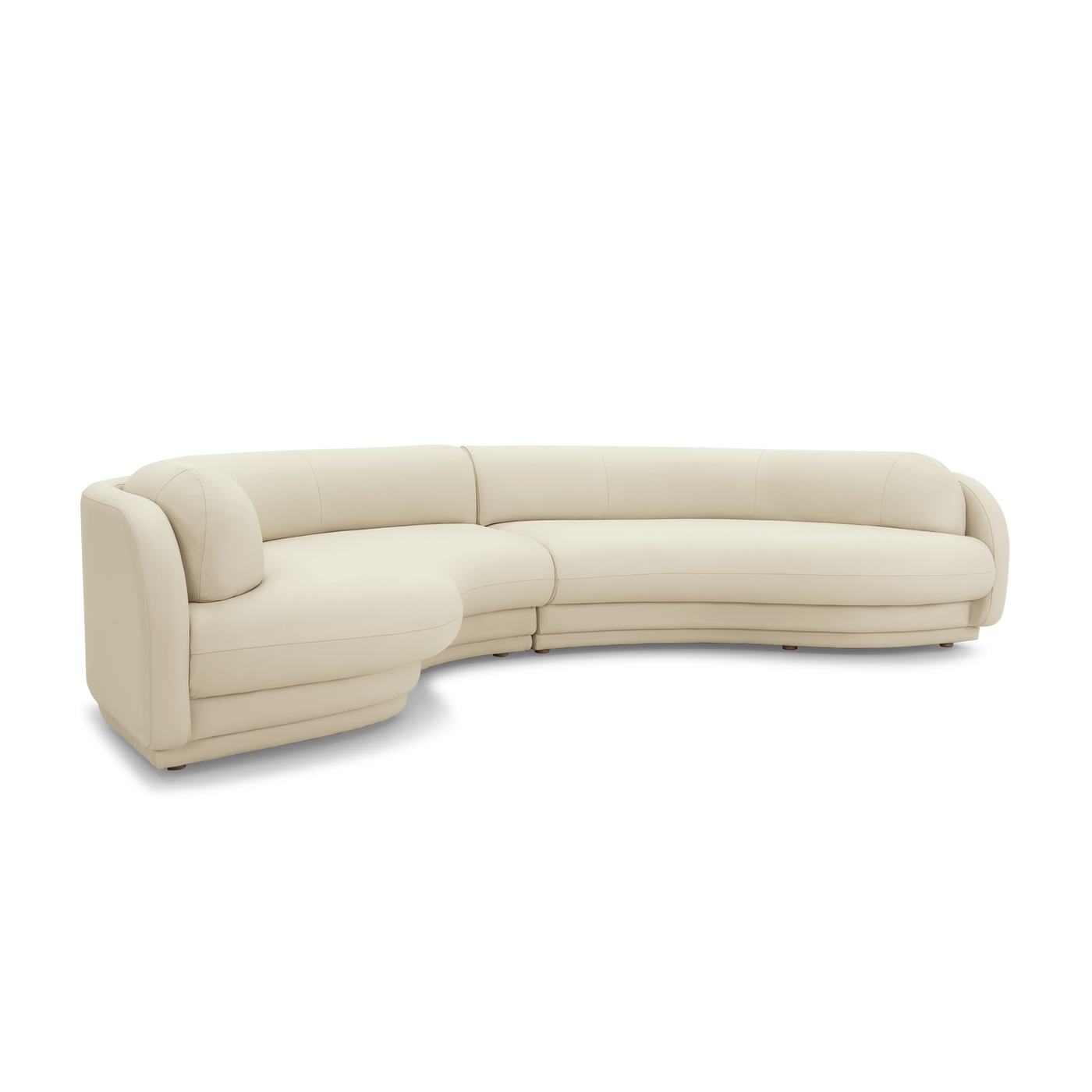 Poet Leather 4 Seat LAF Terminal Sofa - [ Simpson Cream ]