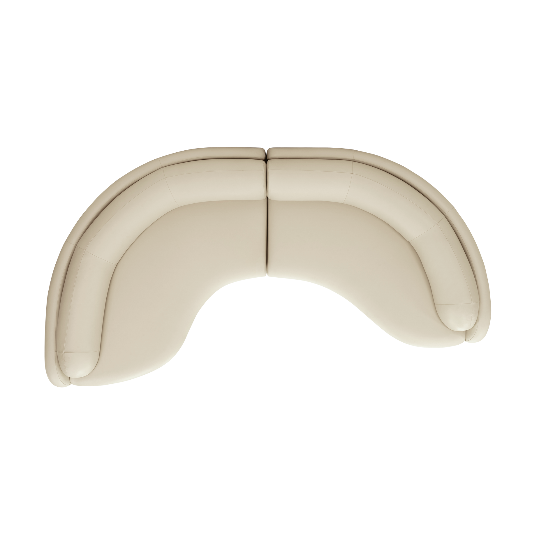 Poet Leather 4 Seat LAF Terminal Sofa - [ Simpson Cream ]