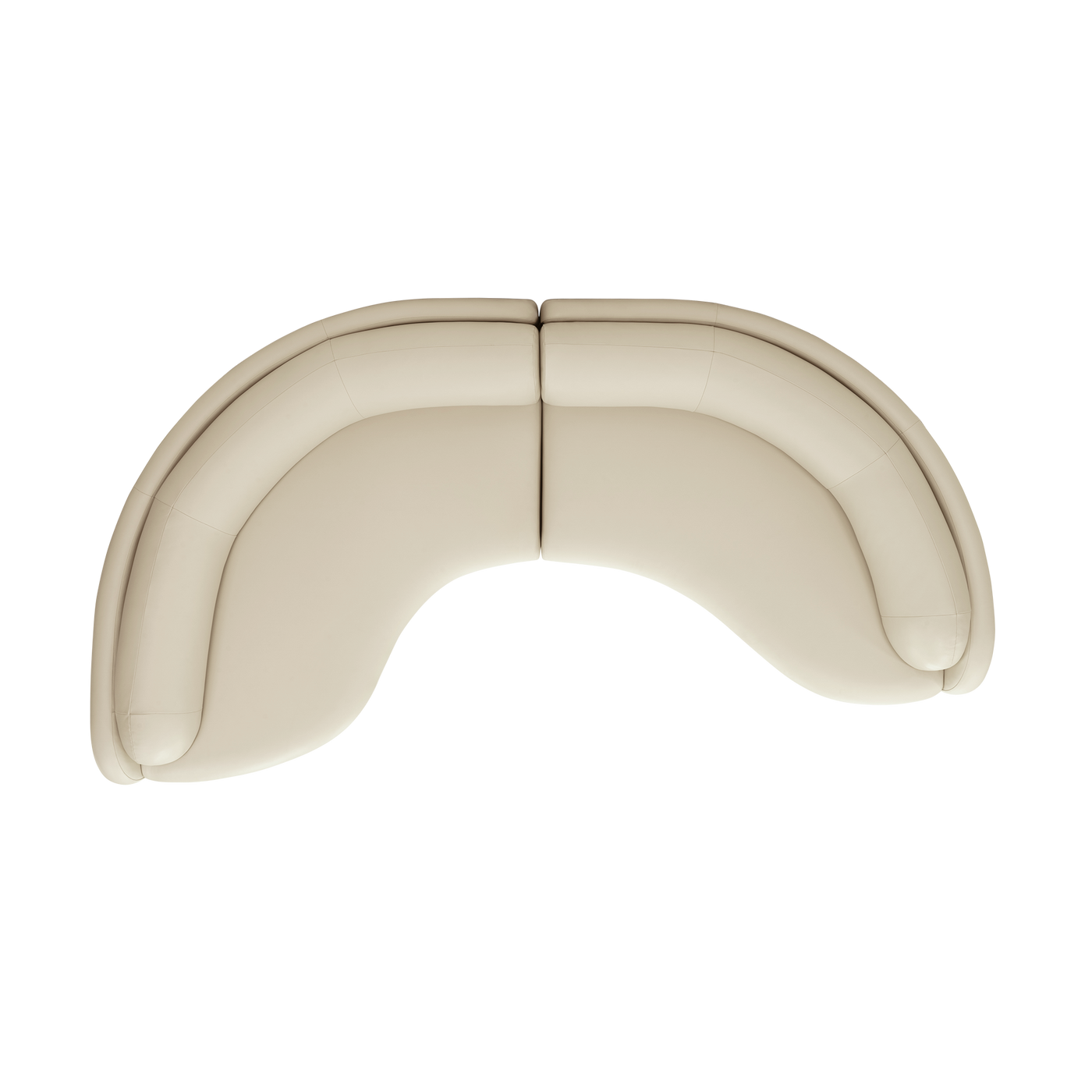 Poet Leather 4 Seat LAF Terminal Sofa - [ Simpson Cream ]