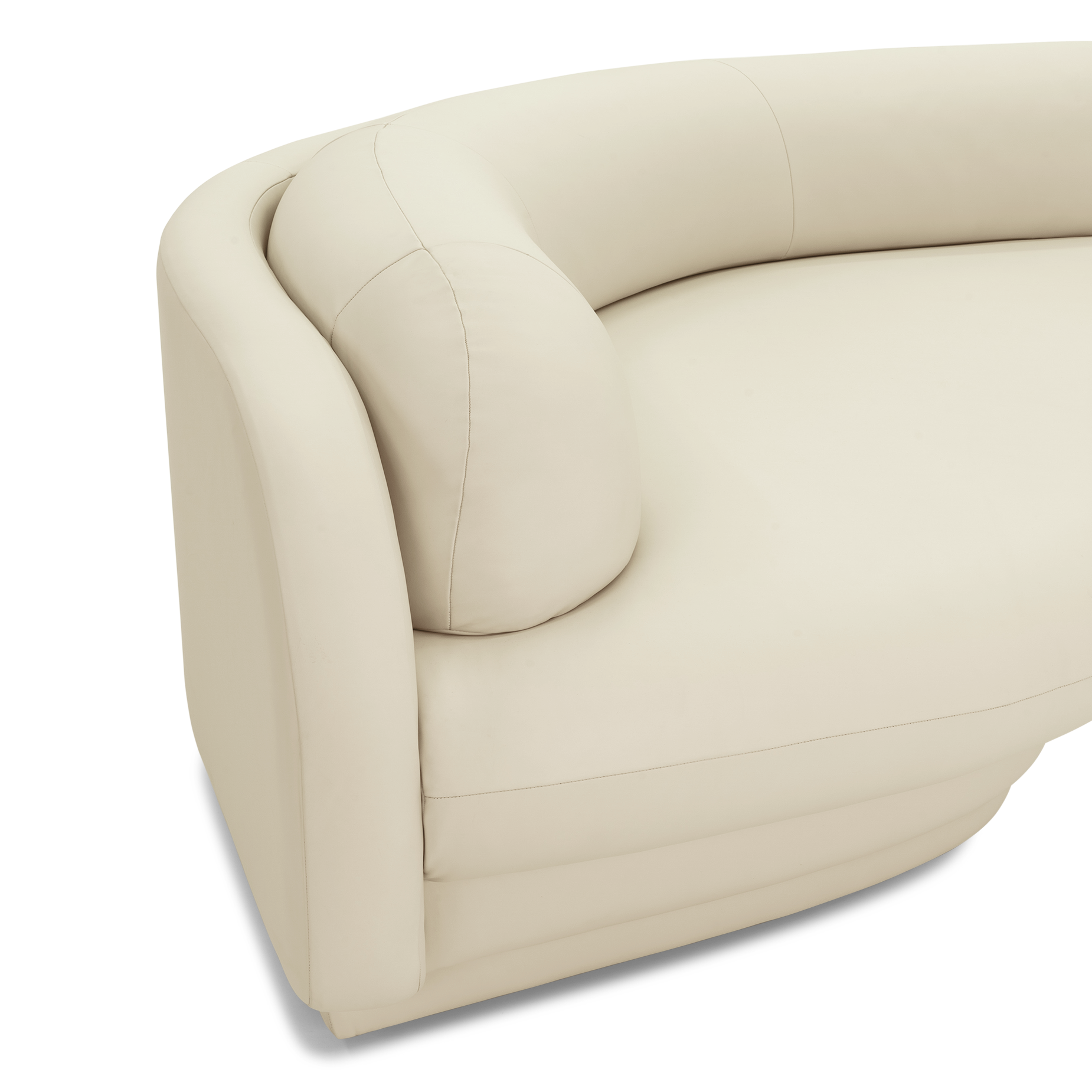 Poet Leather 4 Seat LAF Terminal Sofa - [ Simpson Cream ]