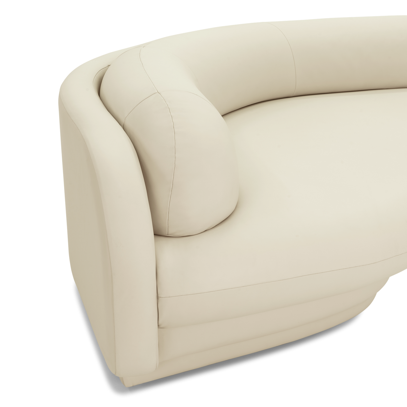 Poet Leather 4 Seat LAF Terminal Sofa - [ Simpson Cream ]