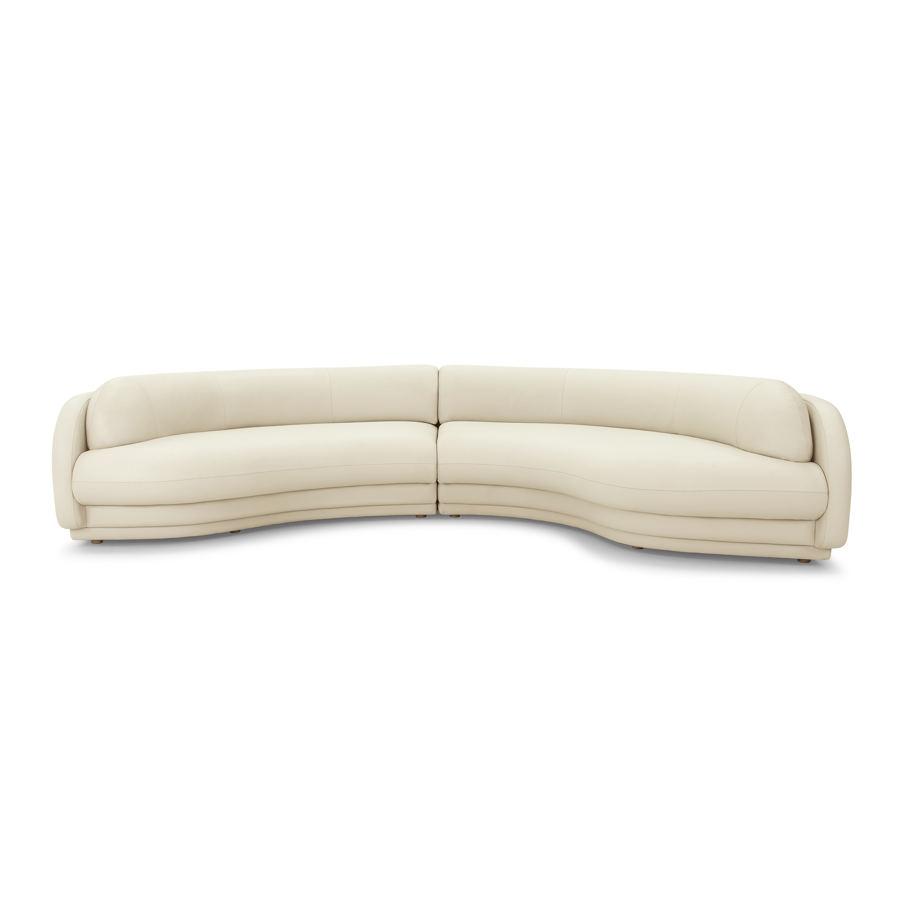 Poet Leather 4 Seat RAF Terminal Sofa - [ Simpson Cream ]